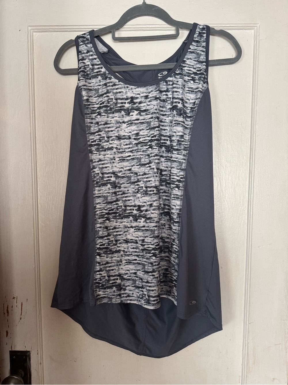 Champion DuoDry+ XL Gray Printed Racerback Workout Tank